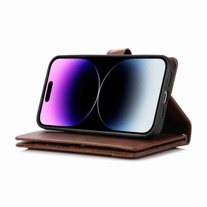 For iPhone 11 Pro Max Wristband Card Slot Leather Phone Case(Coffee) - iPhone 11 Pro Max Cases by buy2fix | Online Shopping UK | buy2fix