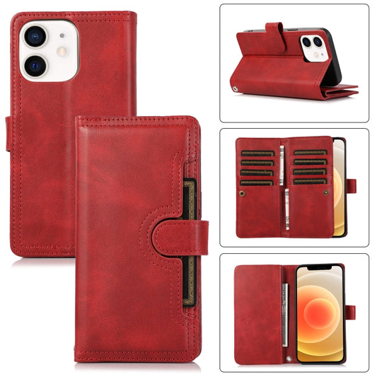 For iPhone 12 / 12 Pro Wristband Card Slot Leather Phone Case(Red) - iPhone 12 / 12 Pro Cases by buy2fix | Online Shopping UK | buy2fix