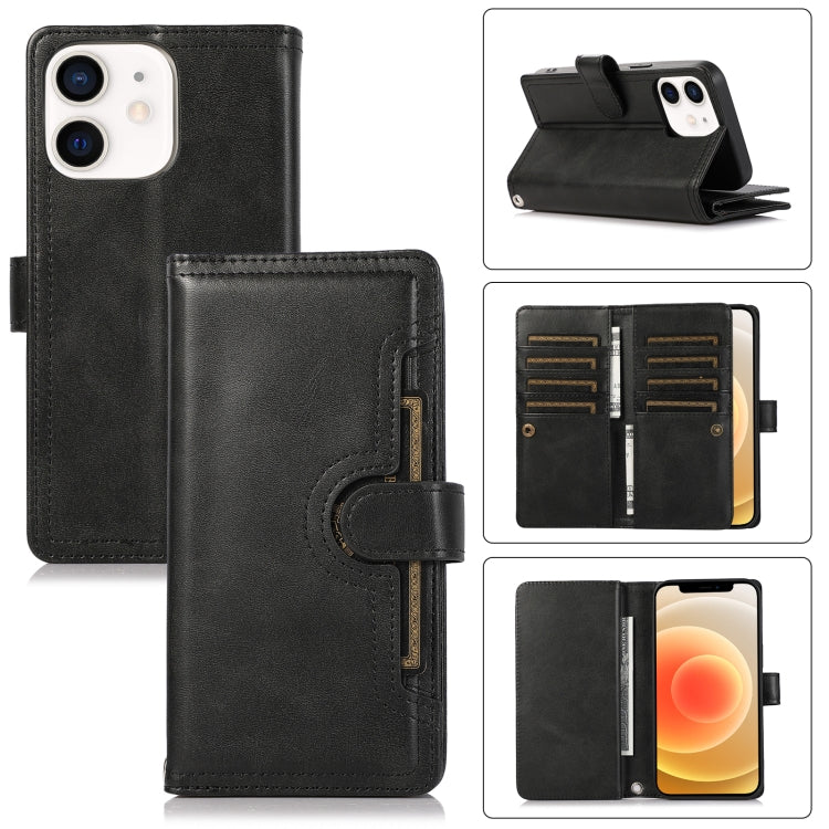 For iPhone 12 / 12 Pro Wristband Card Slot Leather Phone Case(Black) - iPhone 12 / 12 Pro Cases by buy2fix | Online Shopping UK | buy2fix