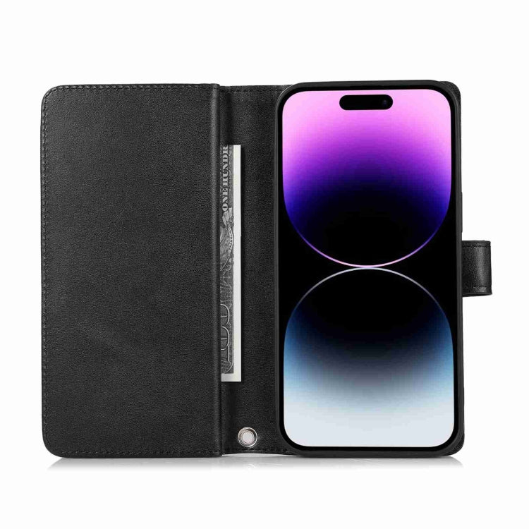 For iPhone 13 Pro Max Wristband Card Slot Leather Phone Case(Black) - iPhone 13 Pro Max Cases by buy2fix | Online Shopping UK | buy2fix
