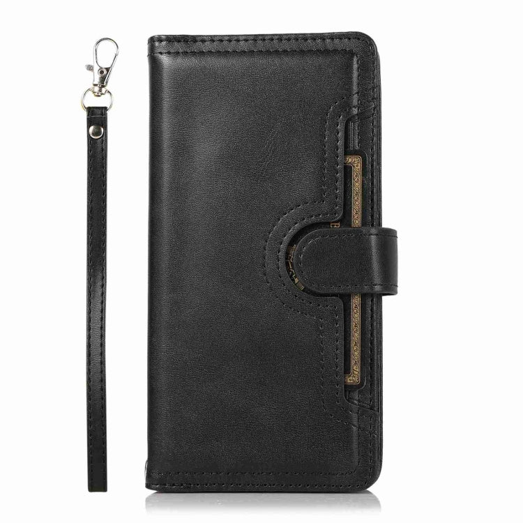 For iPhone 14 Wristband Card Slot Leather Phone Case(Black) - iPhone 14 Cases by buy2fix | Online Shopping UK | buy2fix