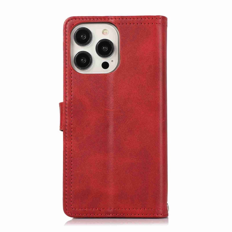 For iPhone 16 Pro Max Wristband Card Slot Leather Phone Case(Red) - iPhone 16 Pro Max Cases by buy2fix | Online Shopping UK | buy2fix