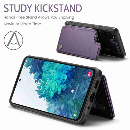 For Samsung Galaxy S20 FE CaseMe C22 Card Slots Holder RFID Anti-theft Phone Case(Purple) by CaseMe
