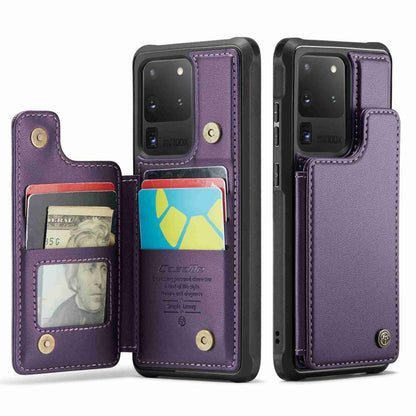 For Samsung Galaxy S20 Ultra CaseMe C22 Card Slots Holder RFID Anti-theft Phone Case(Purple) by CaseMe