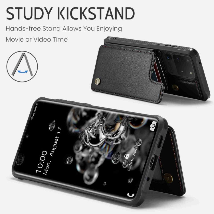 For Samsung Galaxy S20 Ultra CaseMe C22 Card Slots Holder RFID Anti-theft Phone Case(Black) by CaseMe