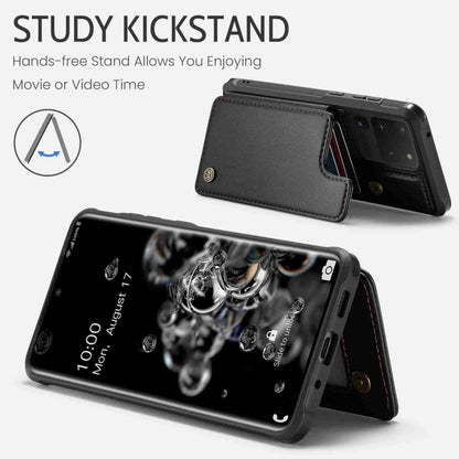 For Samsung Galaxy S20 Ultra CaseMe C22 Card Slots Holder RFID Anti-theft Phone Case(Black) by CaseMe