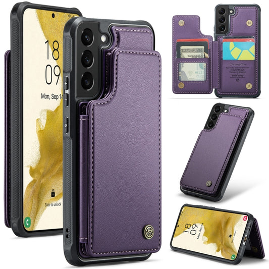For Samsung Galaxy S22+ 5G CaseMe C22 Card Slots Holder RFID Anti-theft Phone Case(Purple) by CaseMe