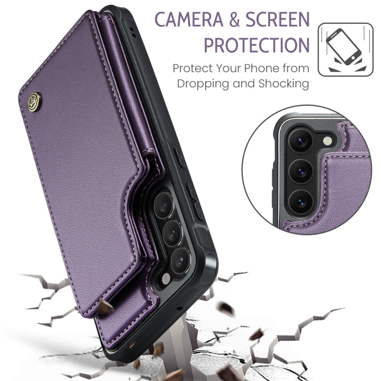 For Samsung Galaxy S23+ 5G CaseMe C22 Card Slots Holder RFID Anti-theft Phone Case(Purple) - Galaxy S23+ 5G Cases by CaseMe | Online Shopping UK | buy2fix