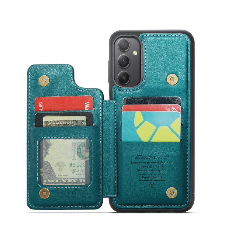 For Samsung Galaxy A34 5G CaseMe C22 Card Slots Holder RFID Anti-theft Phone Case(Blue Green) - Galaxy Phone Cases by CaseMe | Online Shopping UK | buy2fix