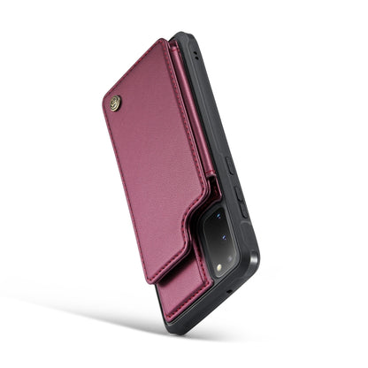 For Samsung Galaxy S20 CaseMe C22 Card Slots Holder RFID Anti-theft Phone Case(Wine Red) - Galaxy Phone Cases by CaseMe | Online Shopping UK | buy2fix