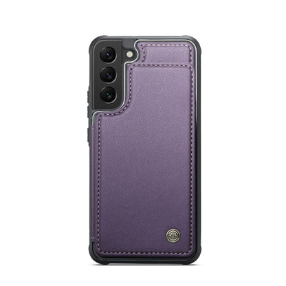 For Samsung Galaxy S21 5G CaseMe C22 Card Slots Holder RFID Anti-theft Phone Case(Purple) by CaseMe