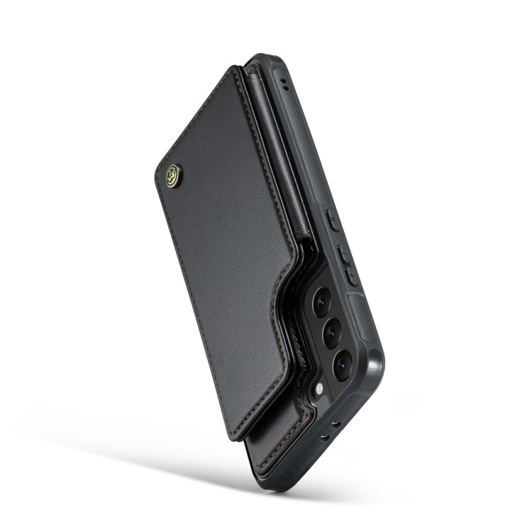 For Samsung Galaxy S21 5G CaseMe C22 Card Slots Holder RFID Anti-theft Phone Case(Black) by CaseMe
