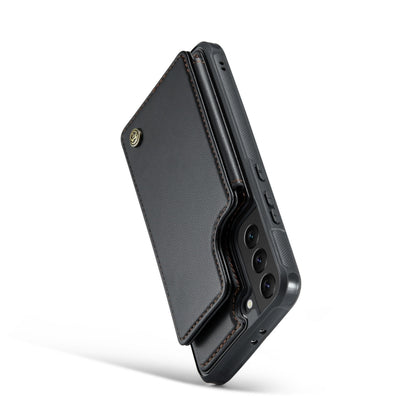 For Samsung Galaxy S21 5G CaseMe C22 Card Slots Holder RFID Anti-theft Phone Case(Black) by CaseMe
