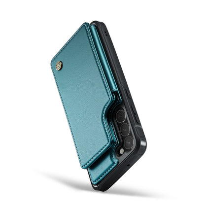 For Samsung Galaxy S23 5G CaseMe C22 Card Slots Holder RFID Anti-theft Phone Case(Blue Green) by CaseMe