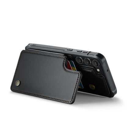 For Samsung Galaxy S23 5G CaseMe C22 Card Slots Holder RFID Anti-theft Phone Case(Black) by CaseMe