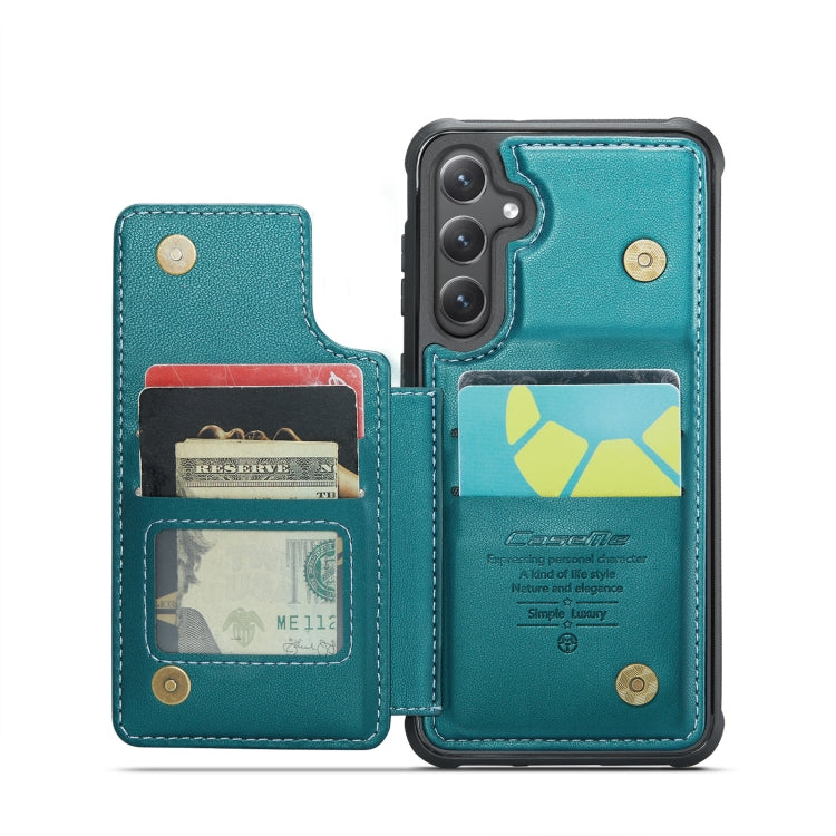 For Samsung Galaxy S23 FE 5G CaseMe C22 Card Slots Holder RFID Anti-theft Phone Case(Blue Green) - Galaxy S23 FE 5G Cases by CaseMe | Online Shopping UK | buy2fix