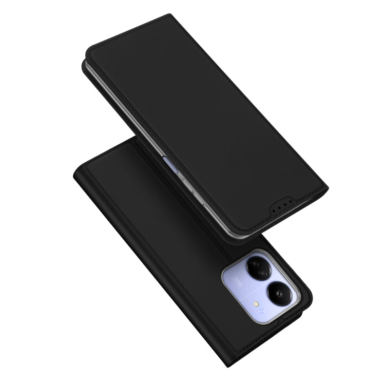 For Xiaomi Poco C65 / Redmi 13C / Poco M6 DUX DUCIS Skin Pro Series Flip Leather Phone Case(Black) - Xiaomi Cases by DUX DUCIS | Online Shopping UK | buy2fix