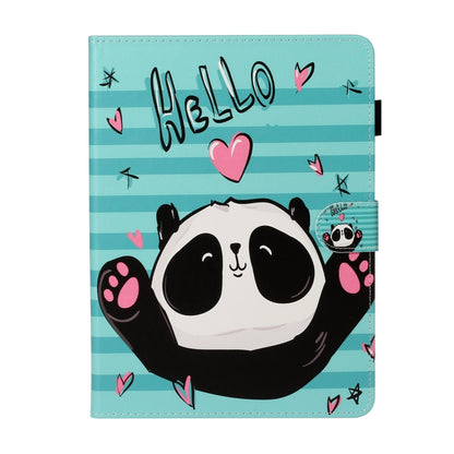 For iPad Pro 11 (2020) Colored Drawing Pattern Horizontal Flip PU Leather Tablet Case with Holder & Card Slot & Sleep / Wake-up Function(Love Panda) - iPad Pro 11 (2020) Cases by buy2fix | Online Shopping UK | buy2fix
