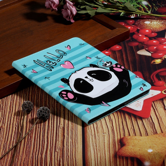 For iPad Pro 11 (2020) Colored Drawing Pattern Horizontal Flip PU Leather Tablet Case with Holder & Card Slot & Sleep / Wake-up Function(Love Panda) - iPad Pro 11 (2020) Cases by buy2fix | Online Shopping UK | buy2fix