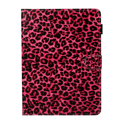 For iPad Pro 11 (2020) Colored Drawing Pattern Horizontal Flip PU Leather Tablet Case with Holder & Card Slot & Sleep / Wake-up Function(Red Pink Leopard) - iPad Pro 11 (2020) Cases by buy2fix | Online Shopping UK | buy2fix