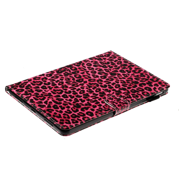 For iPad Pro 11 (2020) Colored Drawing Pattern Horizontal Flip PU Leather Tablet Case with Holder & Card Slot & Sleep / Wake-up Function(Red Pink Leopard) - iPad Pro 11 (2020) Cases by buy2fix | Online Shopping UK | buy2fix