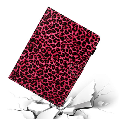 For iPad Pro 11 (2020) Colored Drawing Pattern Horizontal Flip PU Leather Tablet Case with Holder & Card Slot & Sleep / Wake-up Function(Red Pink Leopard) - iPad Pro 11 (2020) Cases by buy2fix | Online Shopping UK | buy2fix