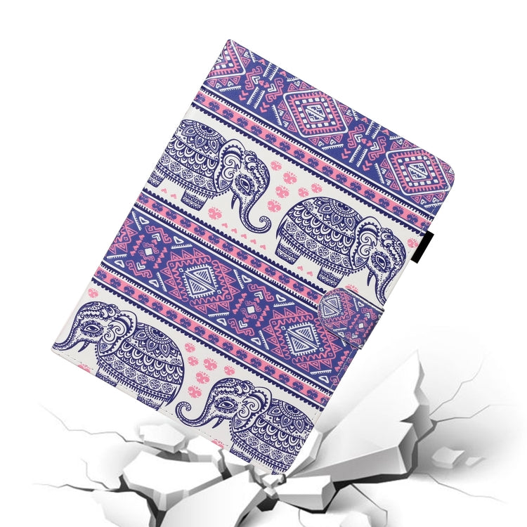 For iPad Pro 11 (2020) Colored Drawing Pattern Horizontal Flip PU Leather Tablet Case with Holder & Card Slot & Sleep / Wake-up Function(Totem Elephant) - iPad Pro 11 (2020) Cases by buy2fix | Online Shopping UK | buy2fix