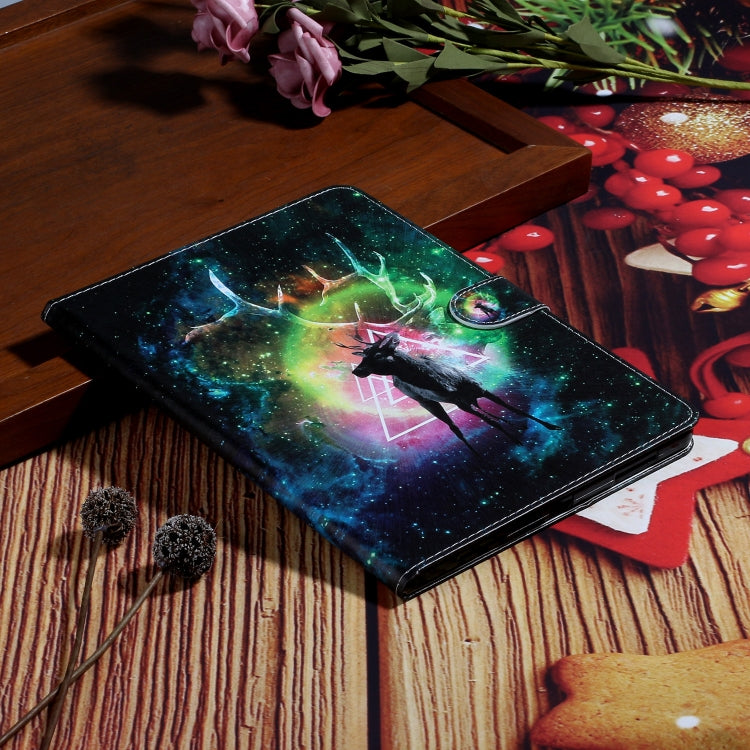 For iPad Pro 11 (2020) Colored Drawing Pattern Horizontal Flip PU Leather Tablet Case with Holder & Card Slot & Sleep / Wake-up Function(Starry Deer) - iPad Pro 11 (2020) Cases by buy2fix | Online Shopping UK | buy2fix