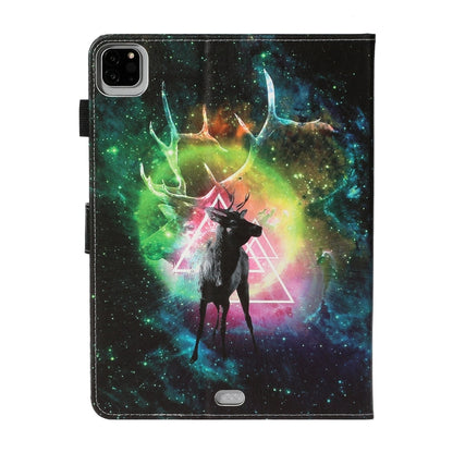 For iPad Pro 11 (2020) Colored Drawing Pattern Horizontal Flip PU Leather Tablet Case with Holder & Card Slot & Sleep / Wake-up Function(Starry Deer) - iPad Pro 11 (2020) Cases by buy2fix | Online Shopping UK | buy2fix