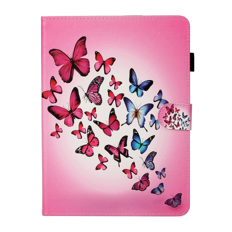 For iPad Pro 11 (2020) Colored Drawing Pattern Horizontal Flip PU Leather Tablet Case with Holder & Card Slot & Sleep / Wake-up Function(Butterfly) - iPad Pro 11 (2020) Cases by buy2fix | Online Shopping UK | buy2fix