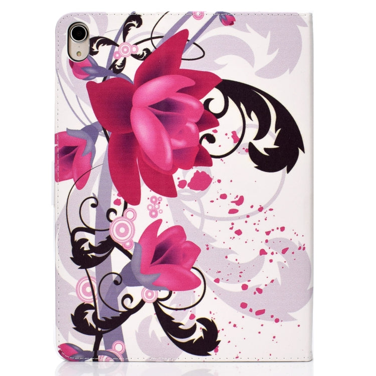 For iPad Pro 11 inch (2018) Colored Drawing Pattern Horizontal Flip PU Leather Case with Holder & Card Slot & Sleep / Wake-up Function(Flowers) - iPad Pro 11 (2018) Cases by buy2fix | Online Shopping UK | buy2fix