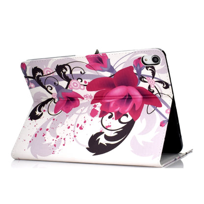 For iPad Pro 11 inch (2018) Colored Drawing Pattern Horizontal Flip PU Leather Case with Holder & Card Slot & Sleep / Wake-up Function(Flowers) - iPad Pro 11 (2018) Cases by buy2fix | Online Shopping UK | buy2fix