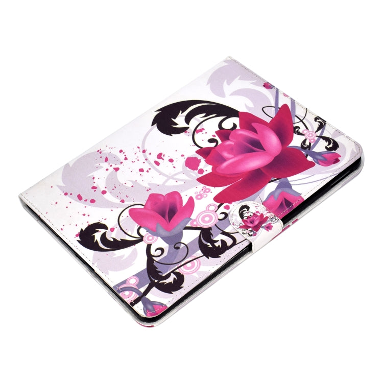 For iPad Pro 11 inch (2018) Colored Drawing Pattern Horizontal Flip PU Leather Case with Holder & Card Slot & Sleep / Wake-up Function(Flowers) - iPad Pro 11 (2018) Cases by buy2fix | Online Shopping UK | buy2fix