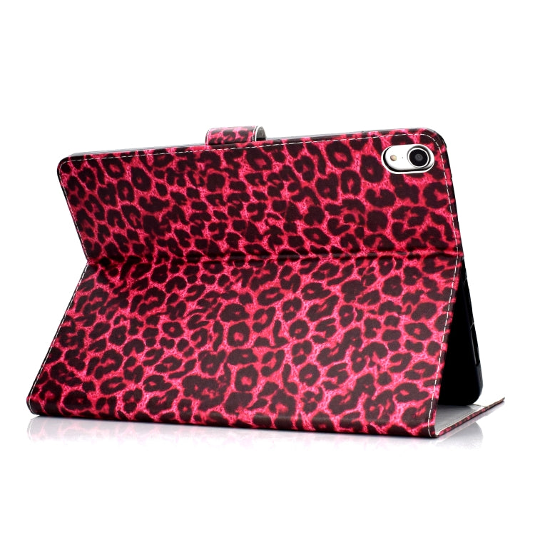 For iPad Pro 11 inch (2018) Colored Drawing Pattern Horizontal Flip PU Leather Case with Holder & Card Slot & Sleep / Wake-up Function(Red Pink Leopard) - iPad Pro 11 (2018) Cases by buy2fix | Online Shopping UK | buy2fix