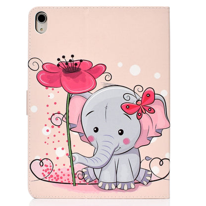 For iPad Pro 11 inch (2018) Colored Drawing Pattern Horizontal Flip PU Leather Case with Holder & Card Slot & Sleep / Wake-up Function(Elephant Flowers) - iPad Pro 11 (2018) Cases by buy2fix | Online Shopping UK | buy2fix