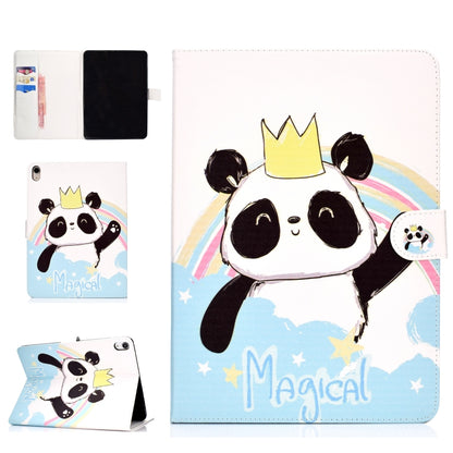 For iPad Pro 11 inch (2018) Colored Drawing Pattern Horizontal Flip PU Leather Case with Holder & Card Slot & Sleep / Wake-up Function(Crown Panda) - iPad Pro 11 (2018) Cases by buy2fix | Online Shopping UK | buy2fix
