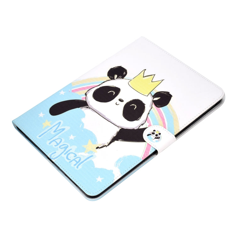 For iPad Pro 11 inch (2018) Colored Drawing Pattern Horizontal Flip PU Leather Case with Holder & Card Slot & Sleep / Wake-up Function(Crown Panda) - iPad Pro 11 (2018) Cases by buy2fix | Online Shopping UK | buy2fix