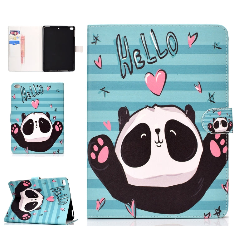 For iPad 10.2 Colored Drawing Pattern Horizontal Flip PU Leather Case with Holder & Card Slot & Sleep / Wake-up Function(Love Panda) - iPad 10.2 Cases by buy2fix | Online Shopping UK | buy2fix