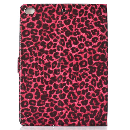 For iPad 10.2 Colored Drawing Pattern Horizontal Flip PU Leather Case with Holder & Card Slot & Sleep / Wake-up Function(Red Pink Leopard) - iPad 10.2 Cases by buy2fix | Online Shopping UK | buy2fix