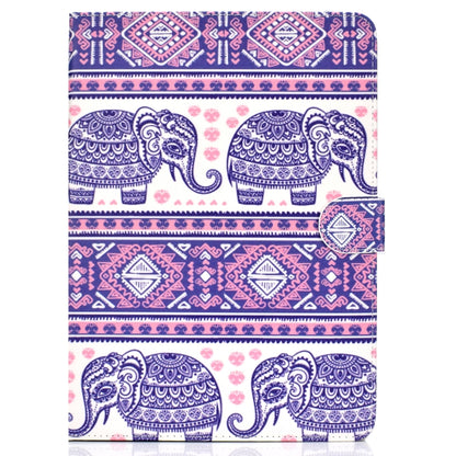For iPad 10.2 Colored Drawing Pattern Horizontal Flip PU Leather Case with Holder & Card Slot & Sleep / Wake-up Function(Totem Elephant) - iPad 10.2 Cases by buy2fix | Online Shopping UK | buy2fix