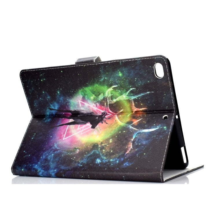 For iPad 10.2 Colored Drawing Pattern Horizontal Flip PU Leather Case with Holder & Card Slot & Sleep / Wake-up Function(Starry Deer) - iPad 10.2 Cases by buy2fix | Online Shopping UK | buy2fix