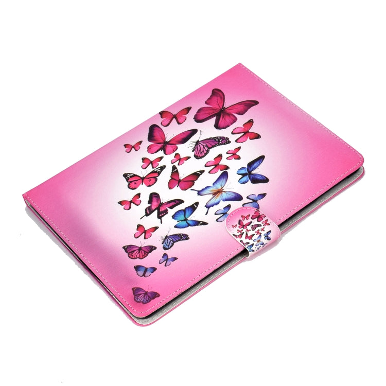 For iPad 10.2 Colored Drawing Pattern Horizontal Flip PU Leather Case with Holder & Card Slot & Sleep / Wake-up Function(Butterfly) - iPad 10.2 Cases by buy2fix | Online Shopping UK | buy2fix