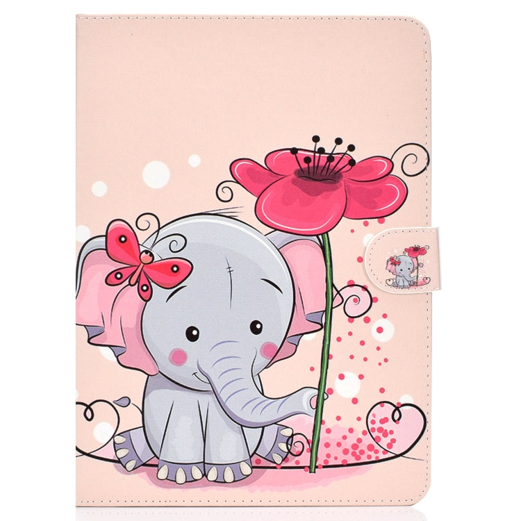 For iPad Pro10.5 inch Colored Drawing Pattern Horizontal Flip PU Leather Case with Holder & Card Slot & Sleep / Wake-up Function(Elephant Flowers) - iPad Pro 10.5 inch Cases by buy2fix | Online Shopping UK | buy2fix