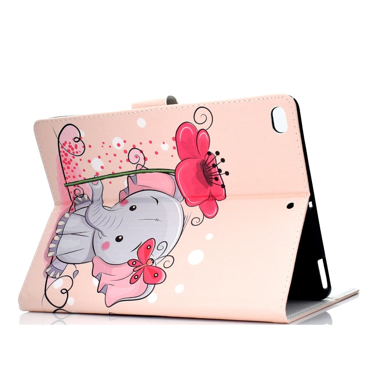 For iPad Pro10.5 inch Colored Drawing Pattern Horizontal Flip PU Leather Case with Holder & Card Slot & Sleep / Wake-up Function(Elephant Flowers) - iPad Pro 10.5 inch Cases by buy2fix | Online Shopping UK | buy2fix