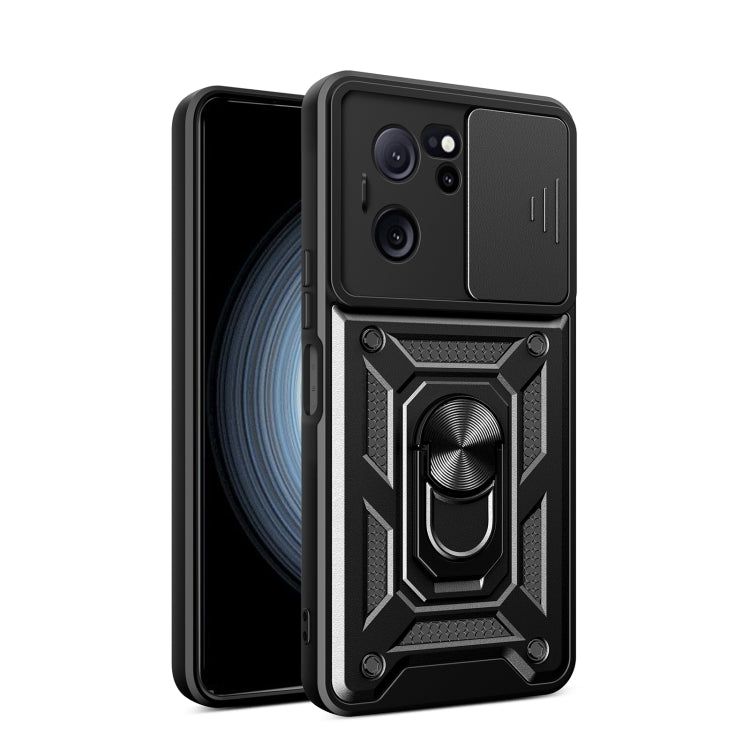 For Xiaomi Redmi K60 Ultra 5G Sliding Camera Cover Design TPU Hybrid PC Phone Case(Black) - Redmi K60 Ultra Cases by buy2fix | Online Shopping UK | buy2fix