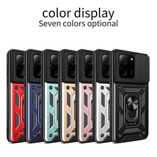 For Xiaomi 13T/13T Pro/Redmi K60 Ultra Sliding Camera Cover Design TPU Hybrid PC Phone Case(Black) by buy2fix