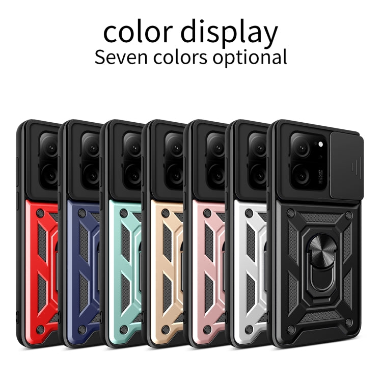 For Xiaomi 13T/13T Pro/Redmi K60 Ultra Sliding Camera Cover Design TPU Hybrid PC Phone Case(Red) - Redmi K60 Ultra Cases by buy2fix | Online Shopping UK | buy2fix