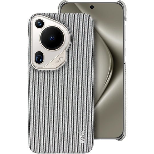 For Huawei Pura 70 Ultra imak Ruiyi Series Cloth Texture PU + PC Phone Case(Light Grey)