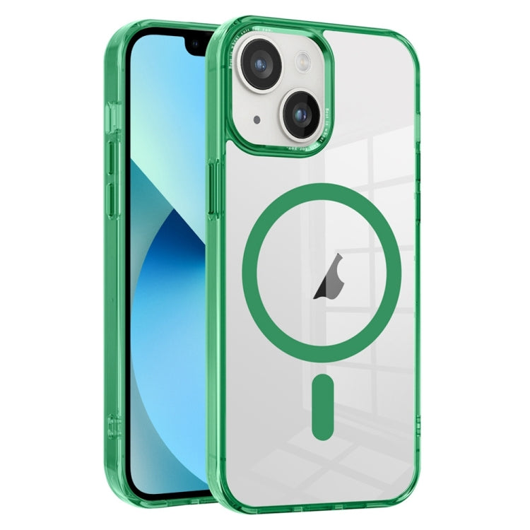 For iPhone 13 Ice Color Magnetic Series PC + Acrylic Magsafe Phone Case(Green) - iPhone 13 Cases by buy2fix | Online Shopping UK | buy2fix