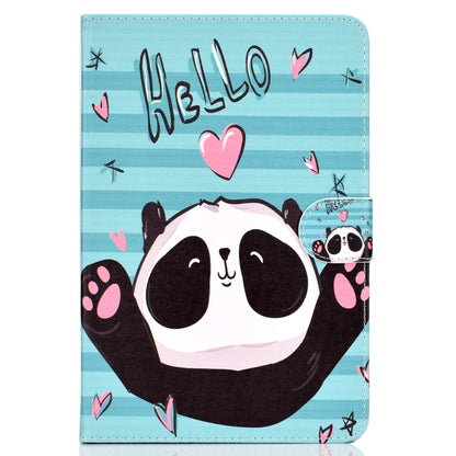 For 10 inch Universal Tablet PC Colored Drawing Pattern Horizontal Flip PU Leather Case with Holder & Card Slot(Love Panda) - 7 inch by buy2fix | Online Shopping UK | buy2fix